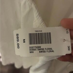 White Swiss Floral Graduation Dress